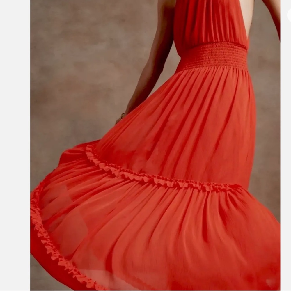 Banana Republic chiffon halter maxi dress - Picture 4 of 7